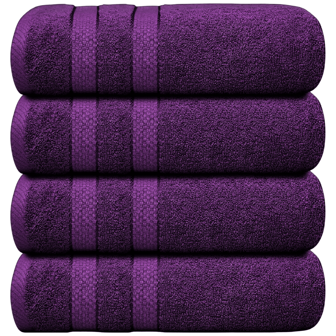 4-Piece Jumbo Bath Towel Set - Quick Dry Bathroom Towels