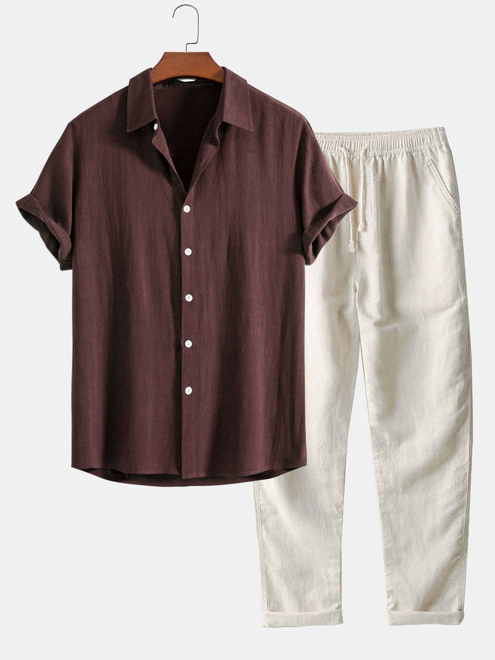 Linen Shirt and Pants Set - Antonio