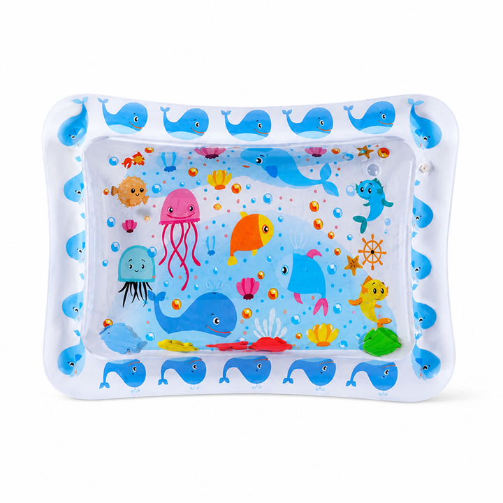 Cat water play mat with swimming fish - BPA-free silicone cooling mat