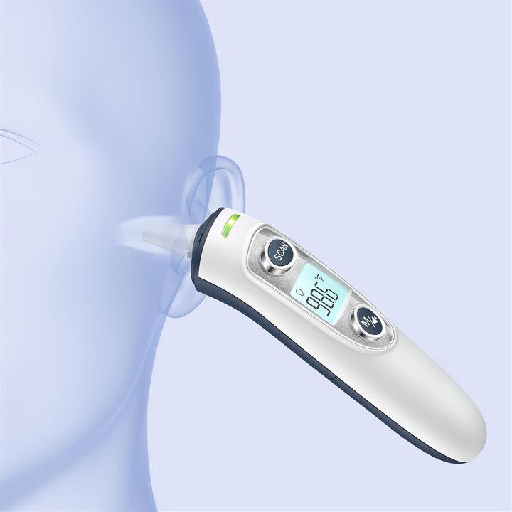 2-in-1 Digital Thermometer with 1-Second Fast Measurement – Suitable for Forehead and Ear