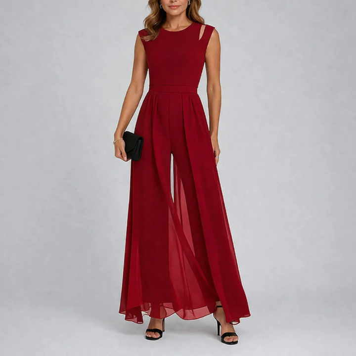 Sleeveless Wide-Leg Formal Jumpsuit for Women