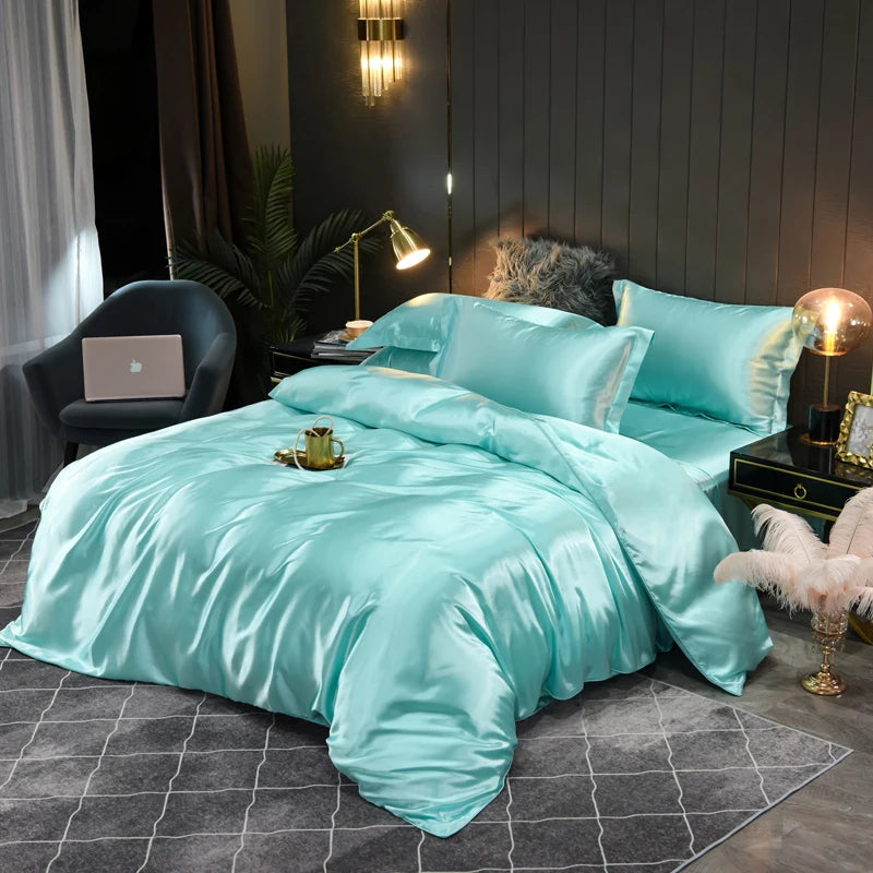 Silky Satin Bedding Set Indulge in Luxurious Comfort