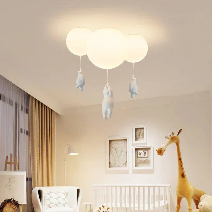 Kids' Ceiling Lamp with Bear and Ball | CloudBear