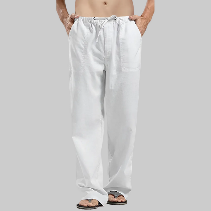 Breathable Linen Men's Pants with Oversized Fit