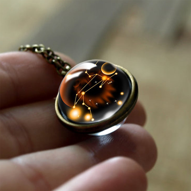 Glass 12 Zodiac Sign Protection Pendant – Sofia