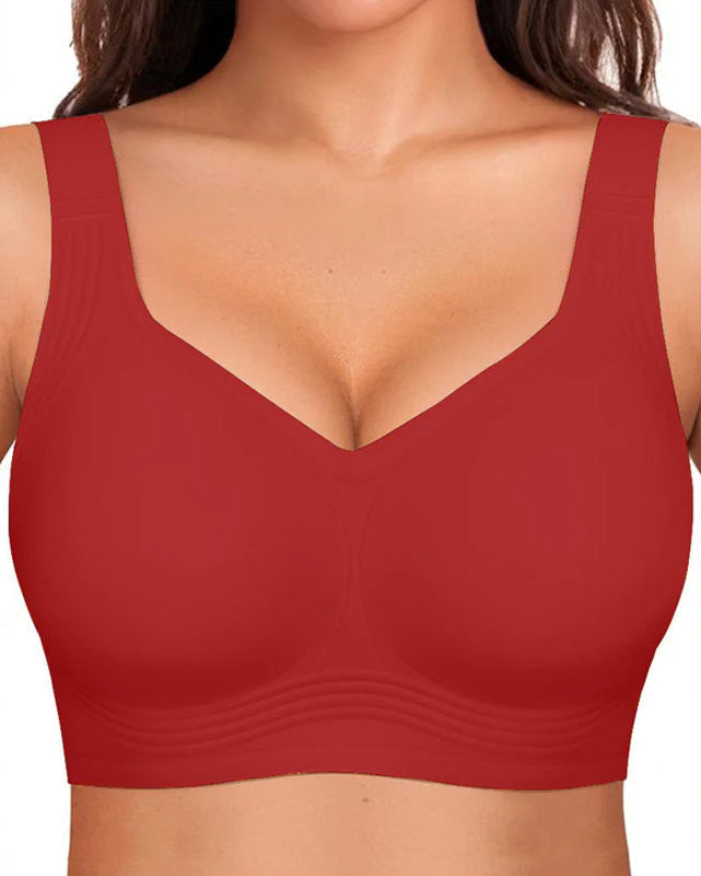 Comfortable Wire-Free Full-Coverage Jelly Bra with Smoothing Fit