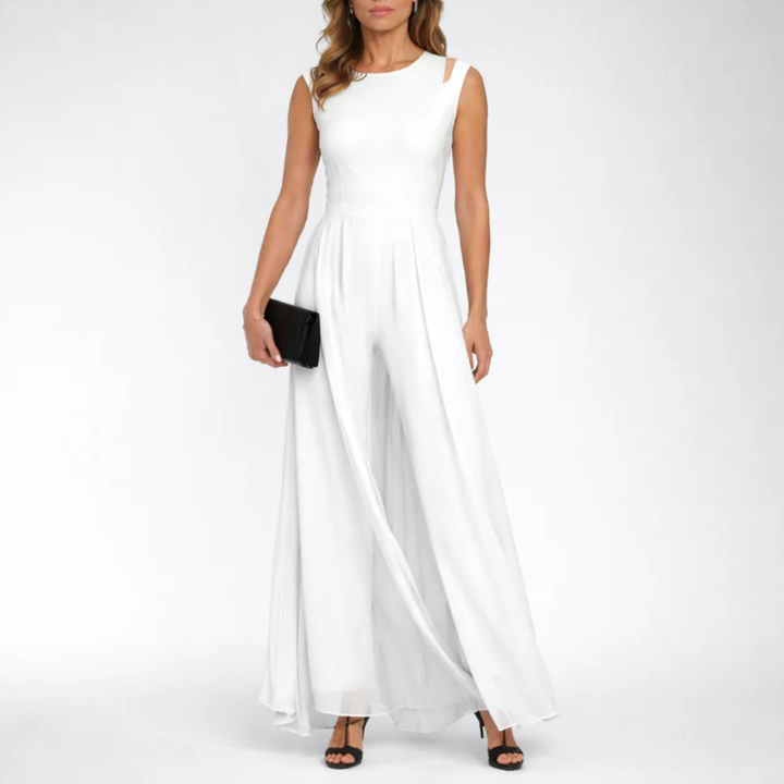 Sleeveless Wide-Leg Formal Jumpsuit for Women