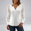 Sheer Lace Sleeve Floral Blouse for Women