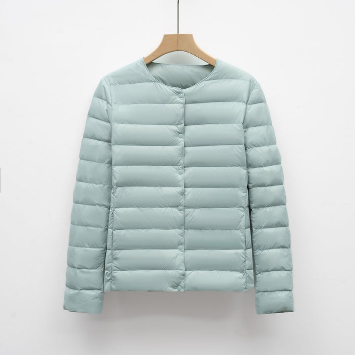 Spring and Winter Collarless Puffer for Women