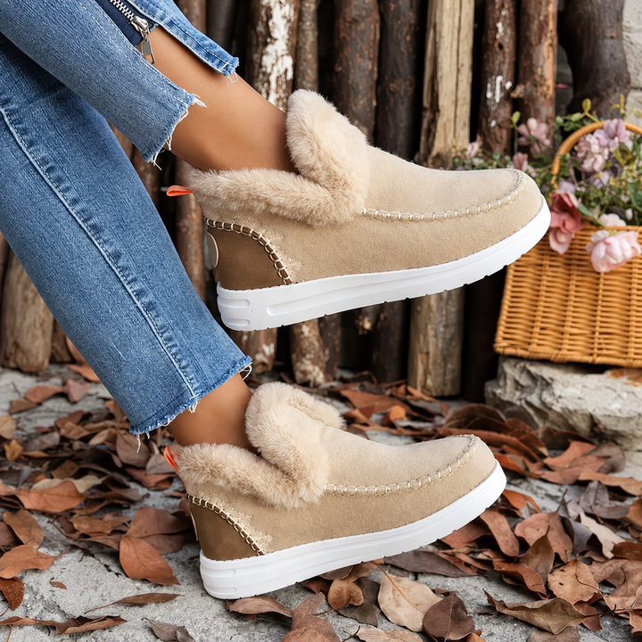 Women's Slip-On Sneakers with Plush Lining