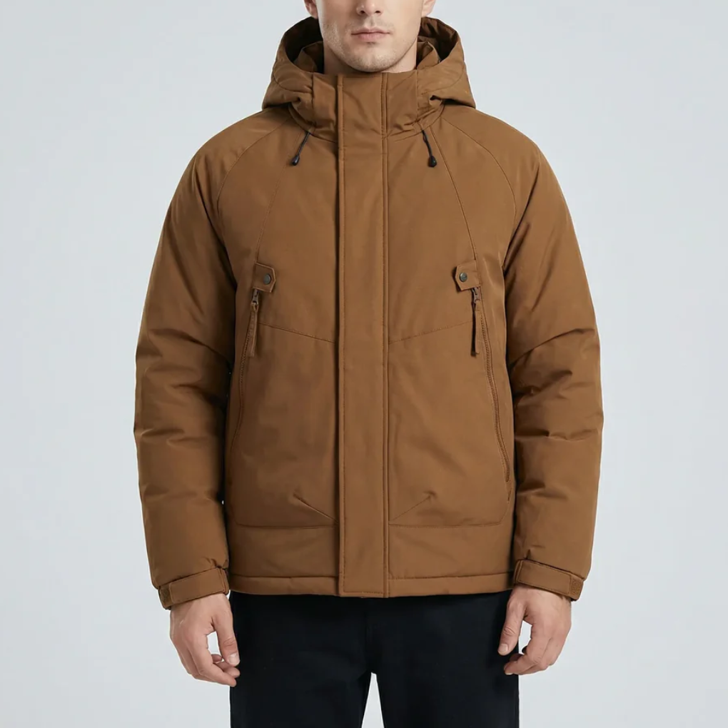Insulated Hooded Winter Jacket for Men