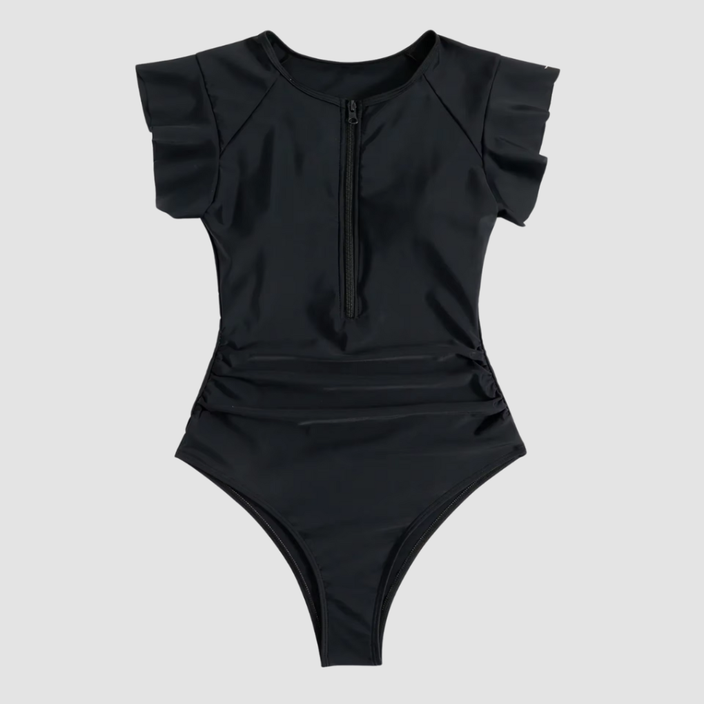 Zipper One-Piece Swimsuit for Women