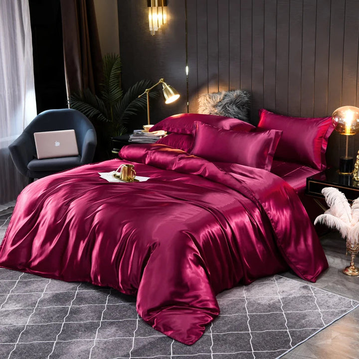 Silky Satin Bedding Set Indulge in Luxurious Comfort