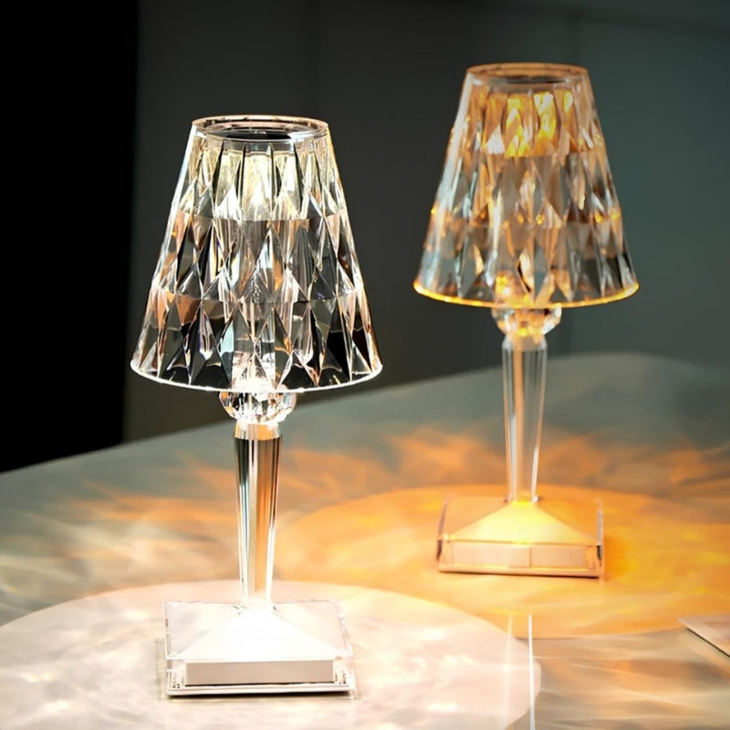 Crystal Table Lamp with Touch Control - LumeCrystal