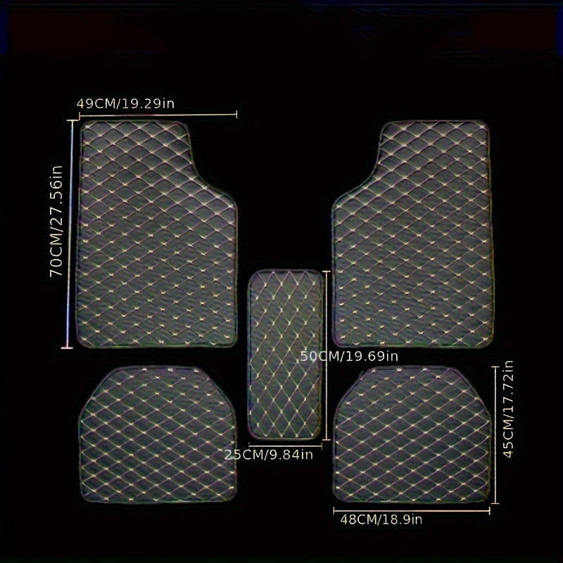 Premium PU Leather Car Mats – Durable and Easy to Maintain