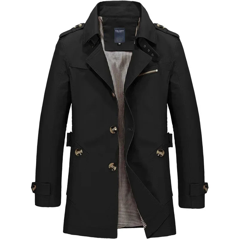 Classic Business Windbreaker Jacket for Men