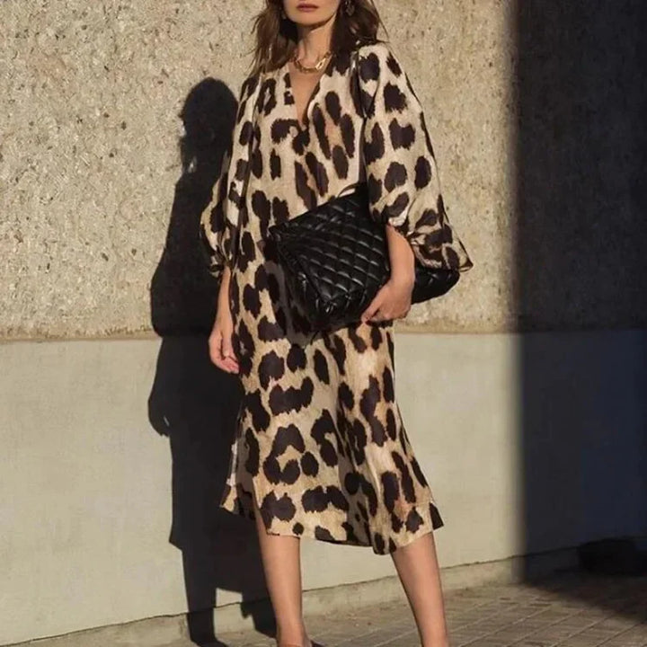 Elegant Leopard Print Dress