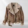 Women's Sherpa Fleece Bomber Jacket with Zip – Amira