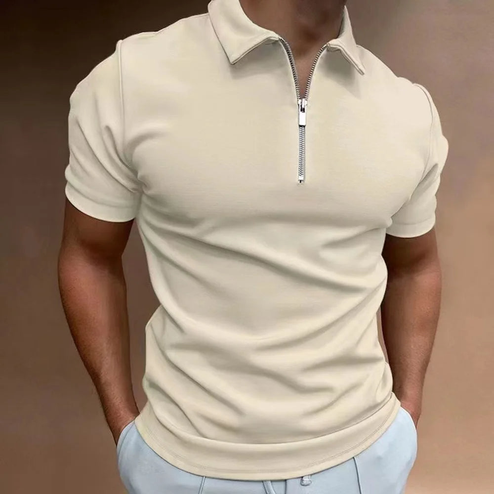 Modern Sophistication - Zip Collar Polo for Men