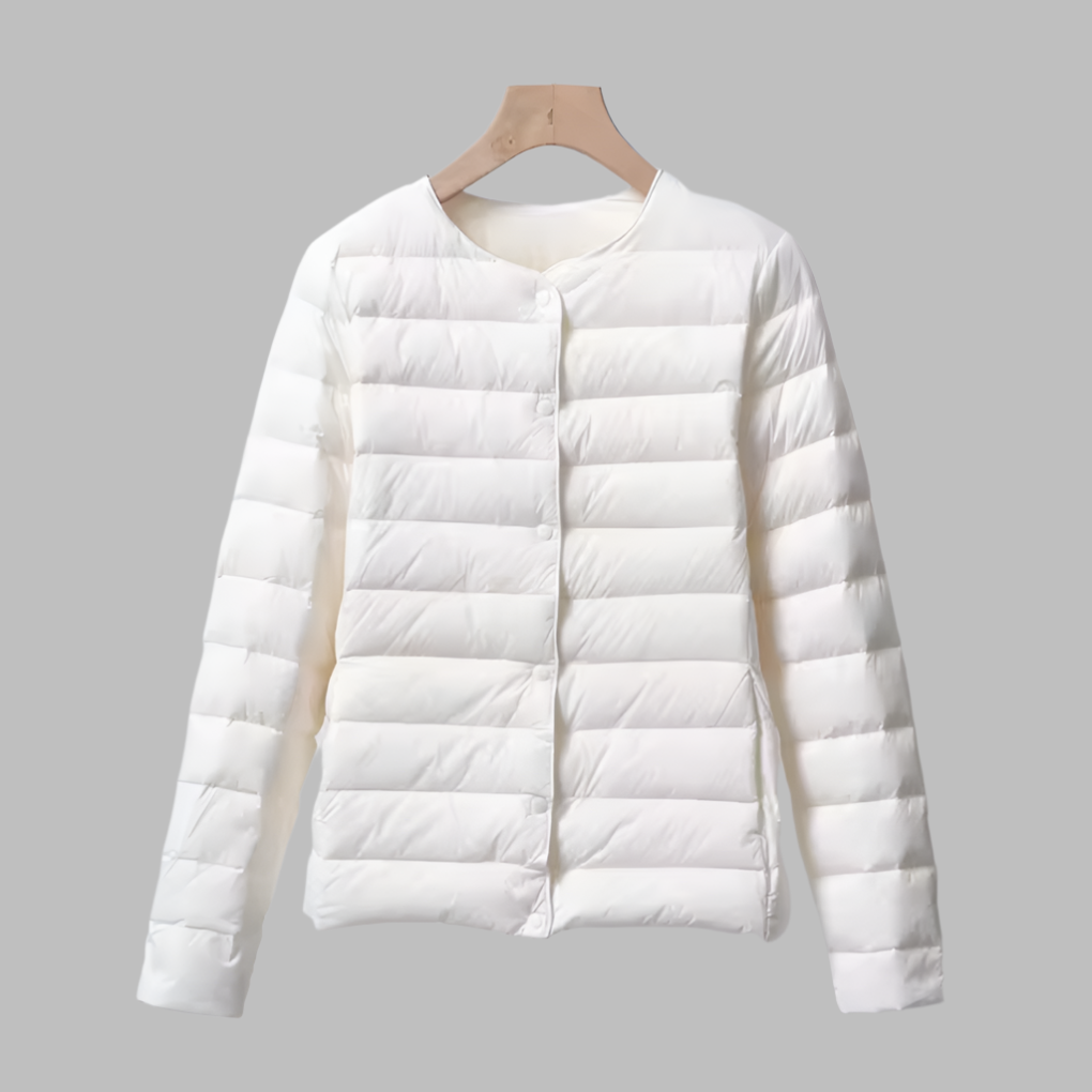 Spring and Winter Collarless Puffer for Women
