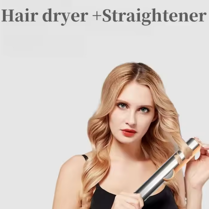 2-in-1 Hair Dryer and Straightener with Customizable Settings