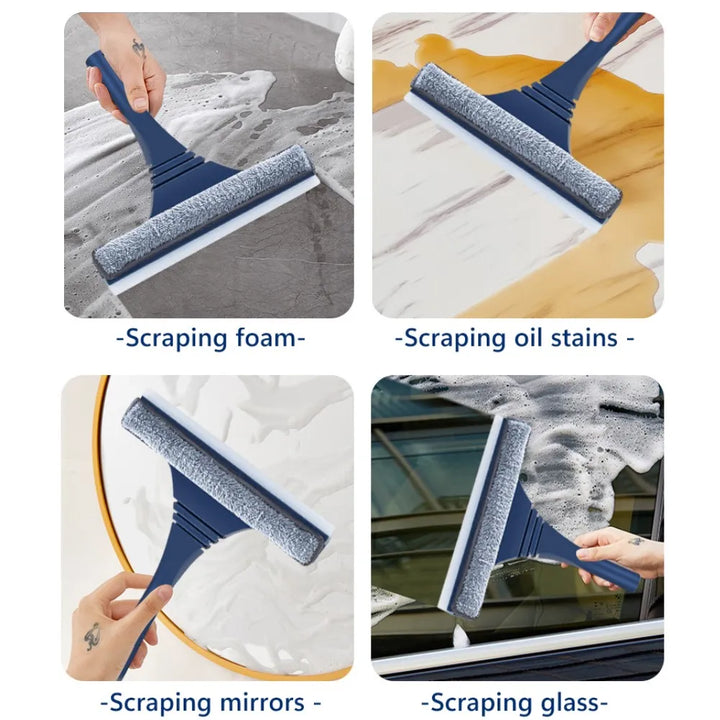 2-in-1 Window Squeegee with Scrubber – Clario