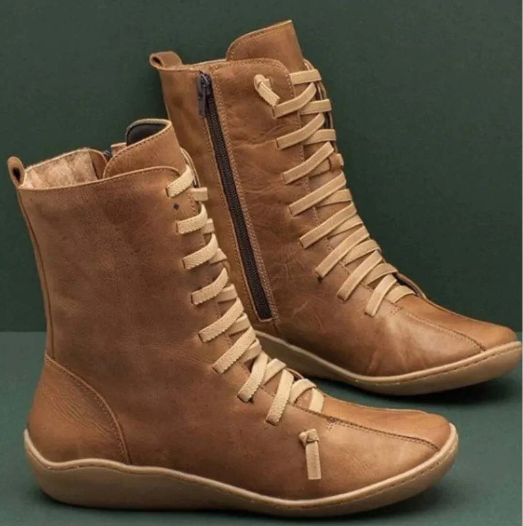Women's Waterproof Leather Winter Boots – Durable, Warm and Perfect for Cold Weather
