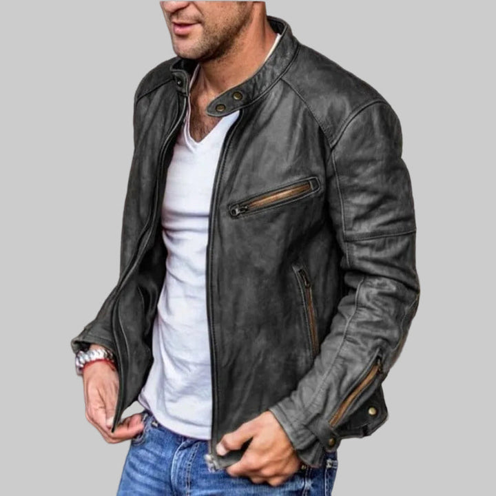 Elegant and Waterproof Leather Jacket for Men