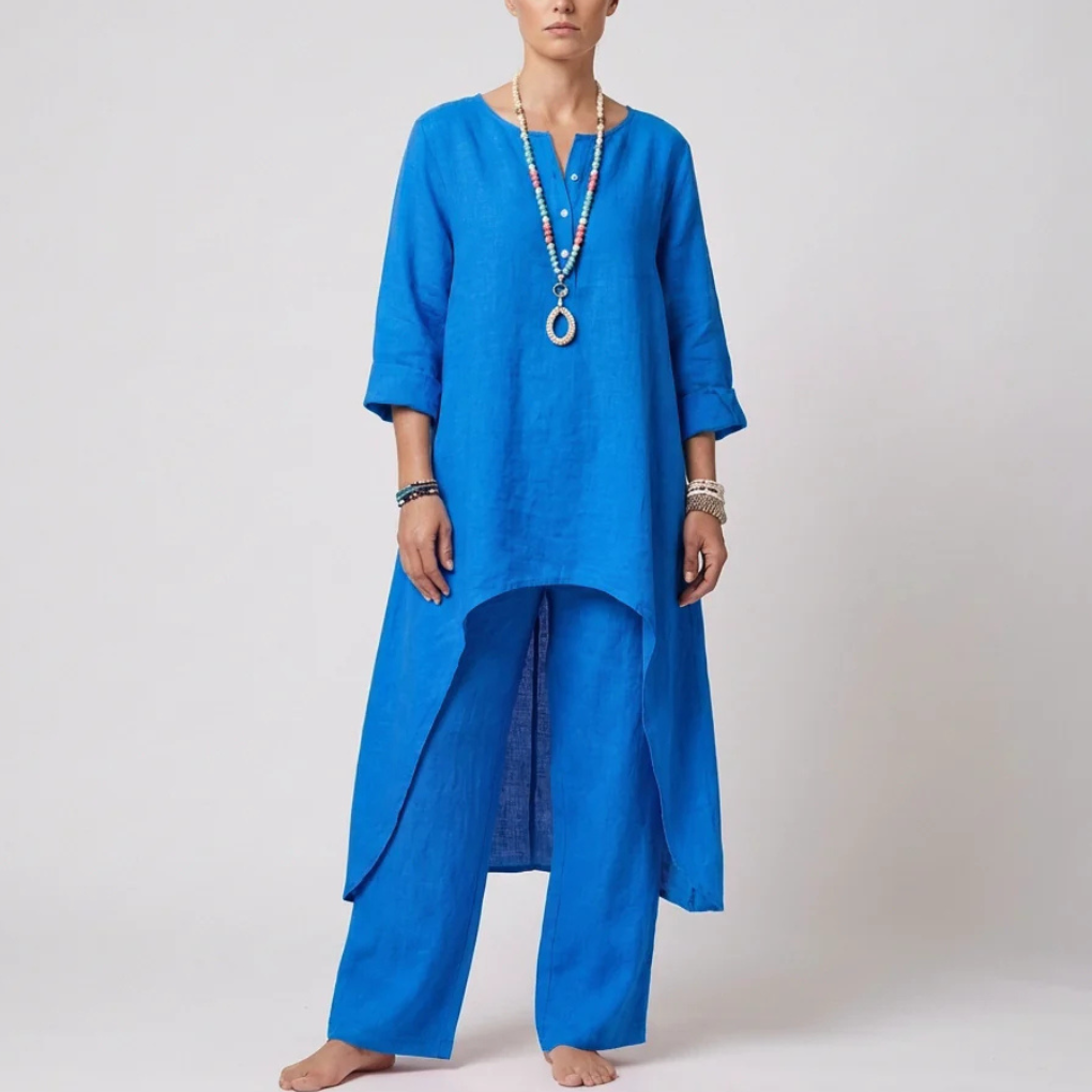 Loose Fit Tunic and Pants Set for Women
