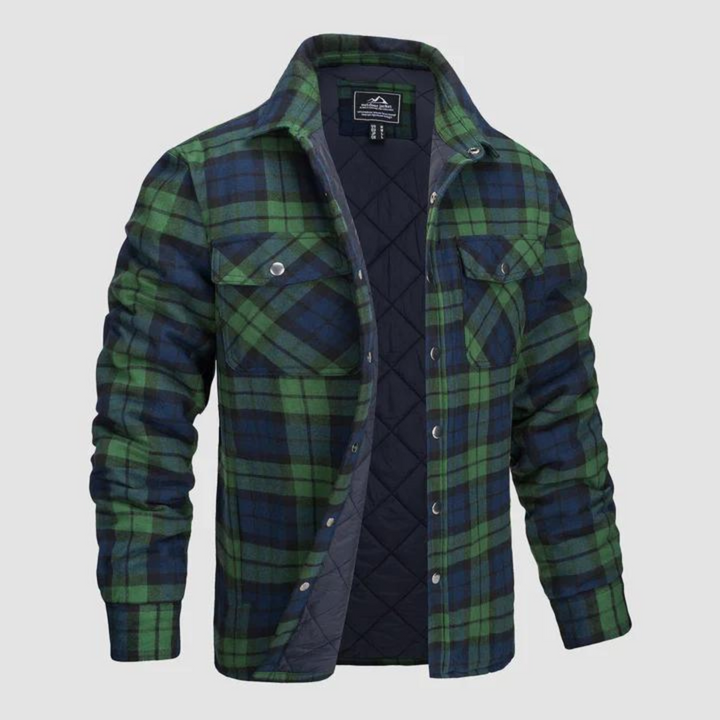 Men's Checked Lumberjack Jacket with Warm Lining – Magnus