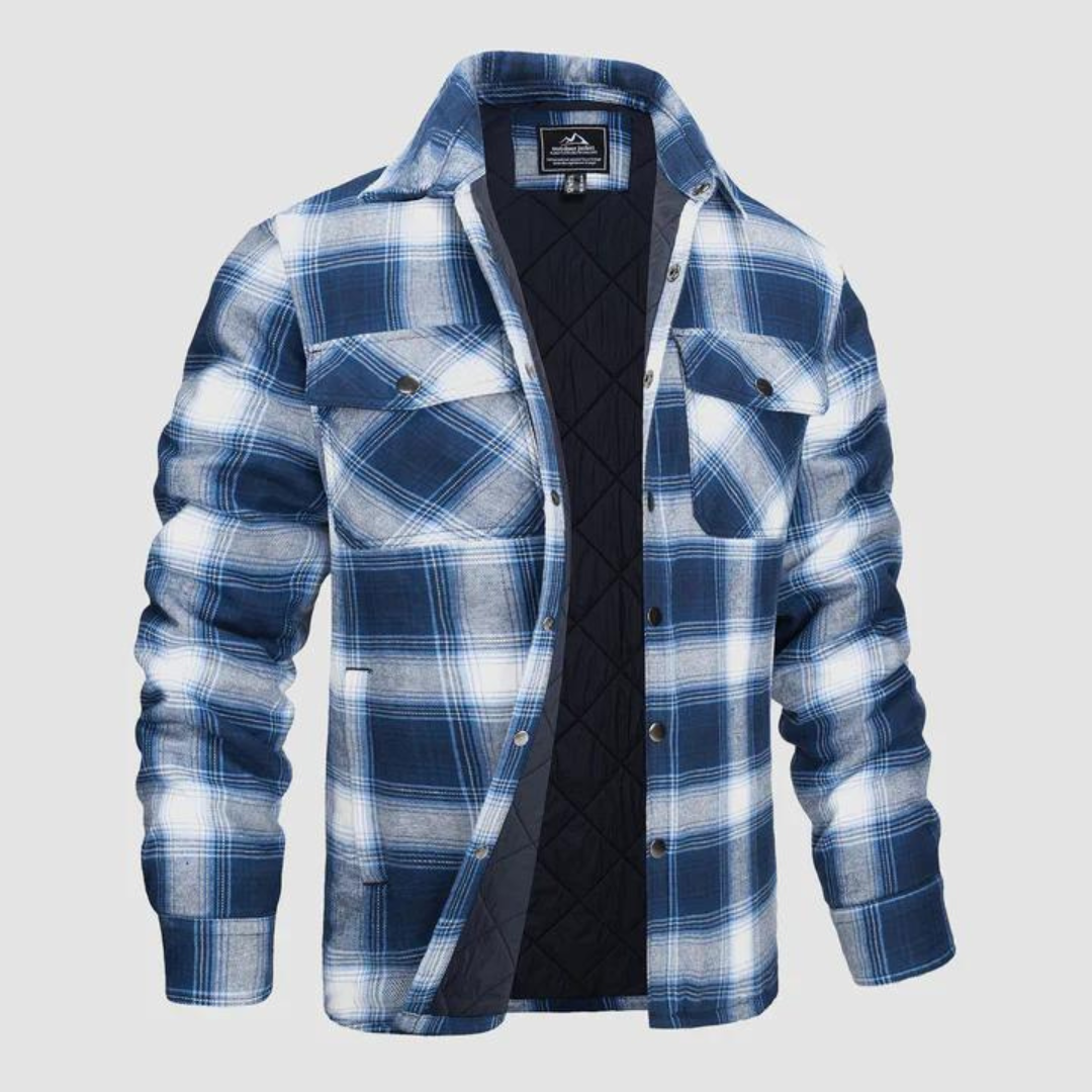 Men's Checked Lumberjack Jacket with Warm Lining – Magnus