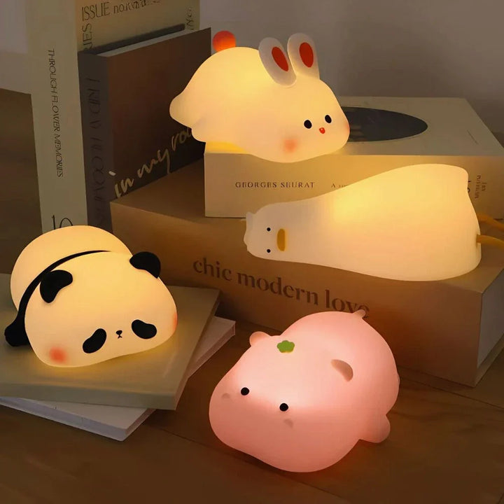 Adorable LED Night Lamp Adjustable Brightness with Sleep Timer