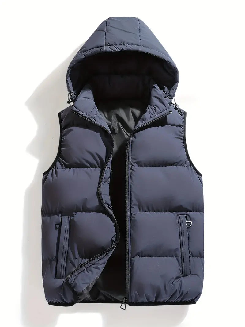 Durable Padded Men's Hooded Vest – Leonardo