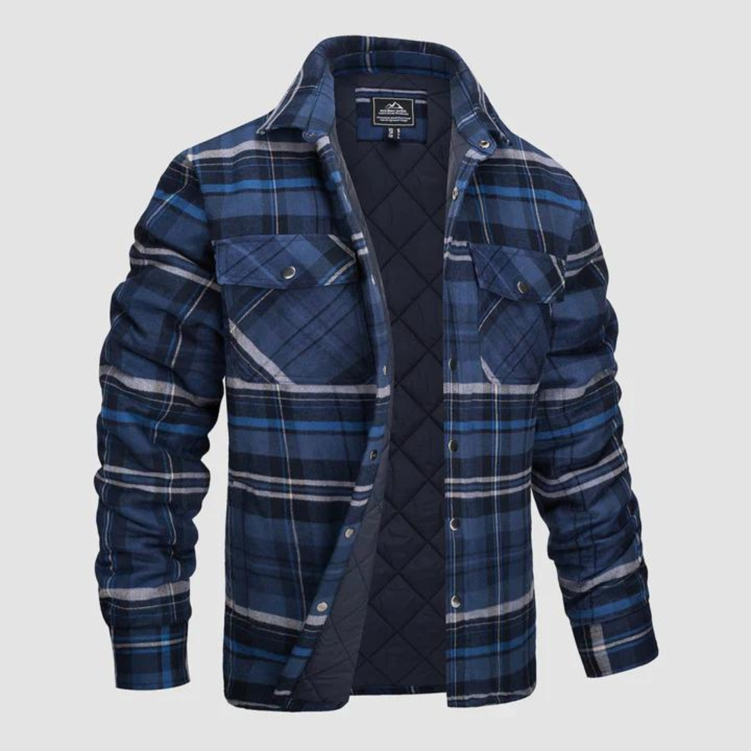 Men's Checked Lumberjack Jacket with Warm Lining – Magnus