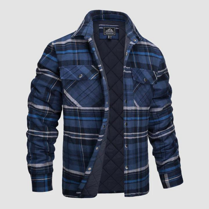 Men's Checked Lumberjack Jacket with Warm Lining – Magnus