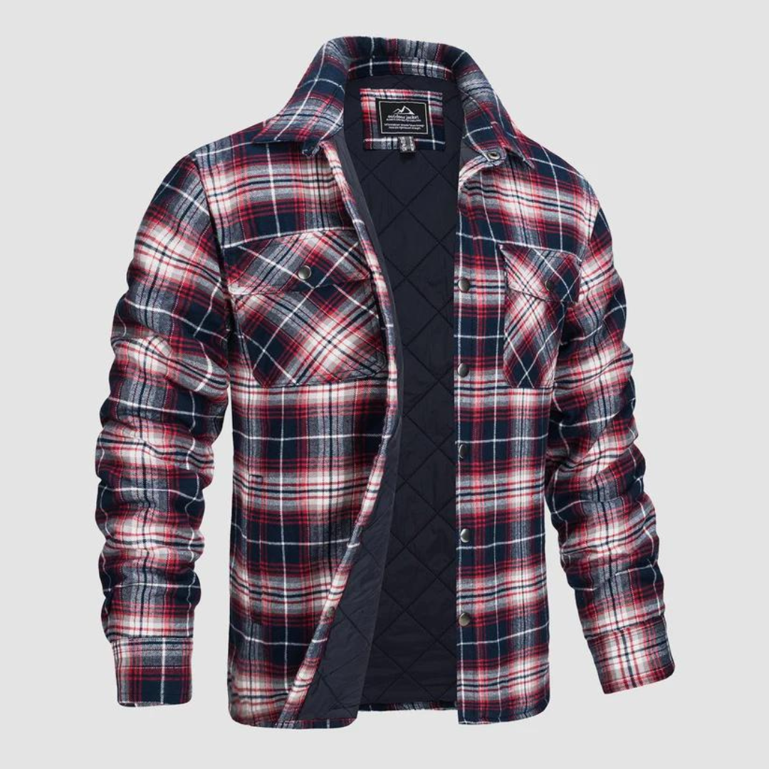 Men's Checked Lumberjack Jacket with Warm Lining – Magnus
