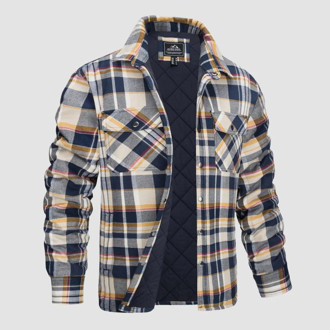 Men's Checked Lumberjack Jacket with Warm Lining – Magnus