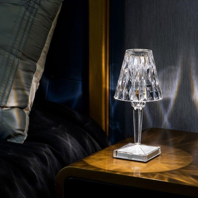 Crystal Table Lamp with Touch Control - LumeCrystal