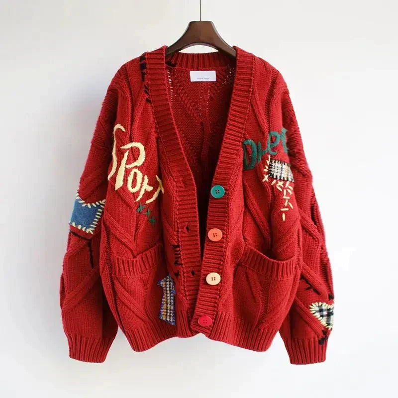 Knitted V-Neck Cardigan for Women