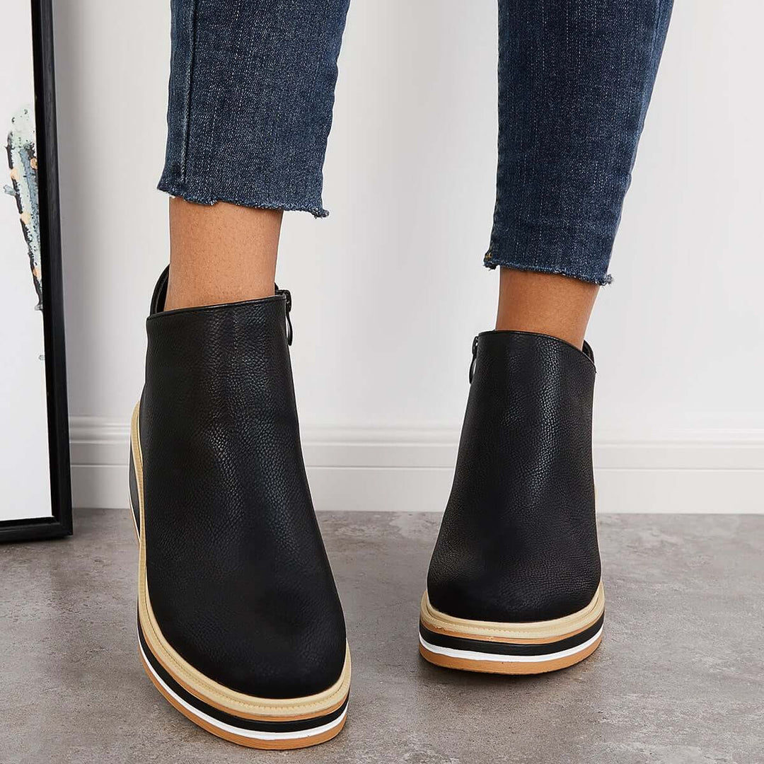 Stylish Autumn Wedge-Heel Boot – Mila