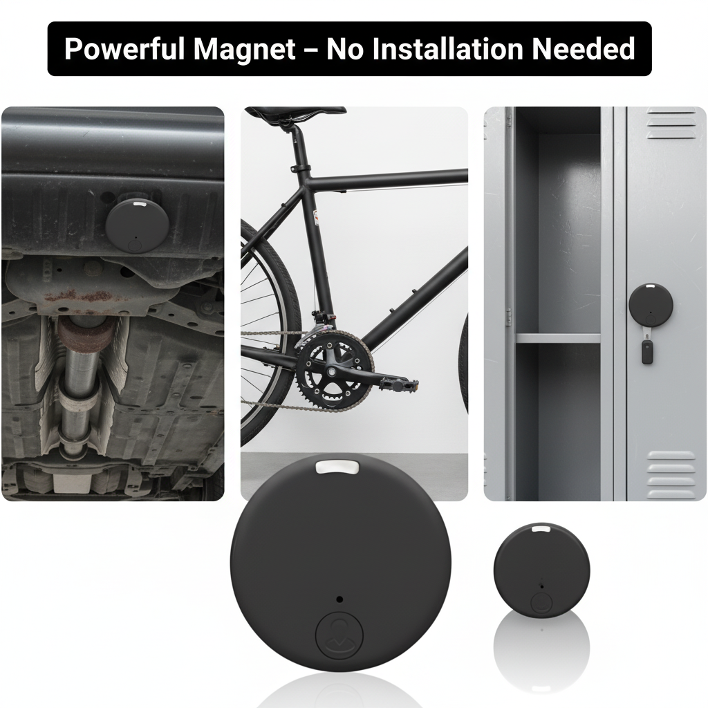 Magnetic Mini GPS Tracker with Real-Time Location, Motion Alerts and Audio Monitoring