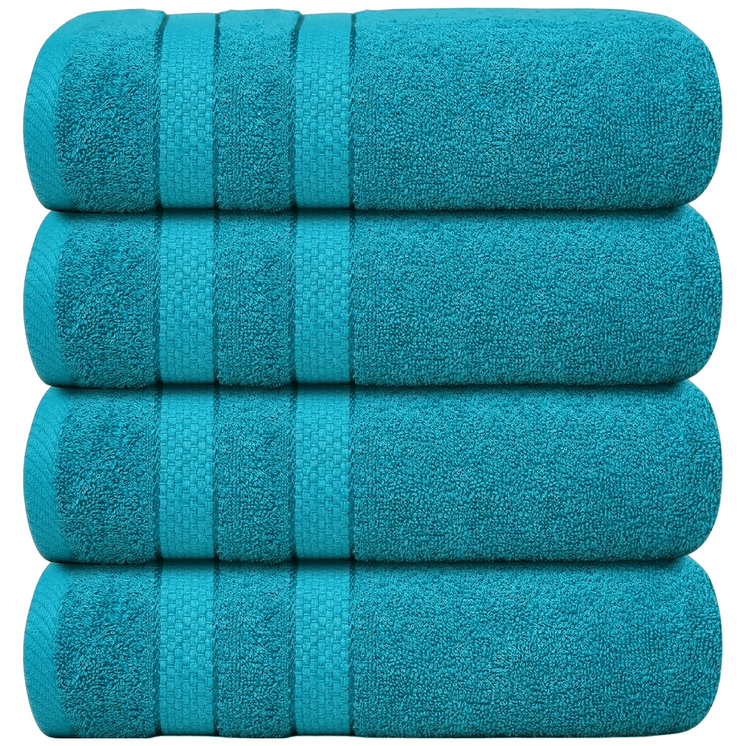 4-Piece Jumbo Bath Towel Set - Quick Dry Bathroom Towels