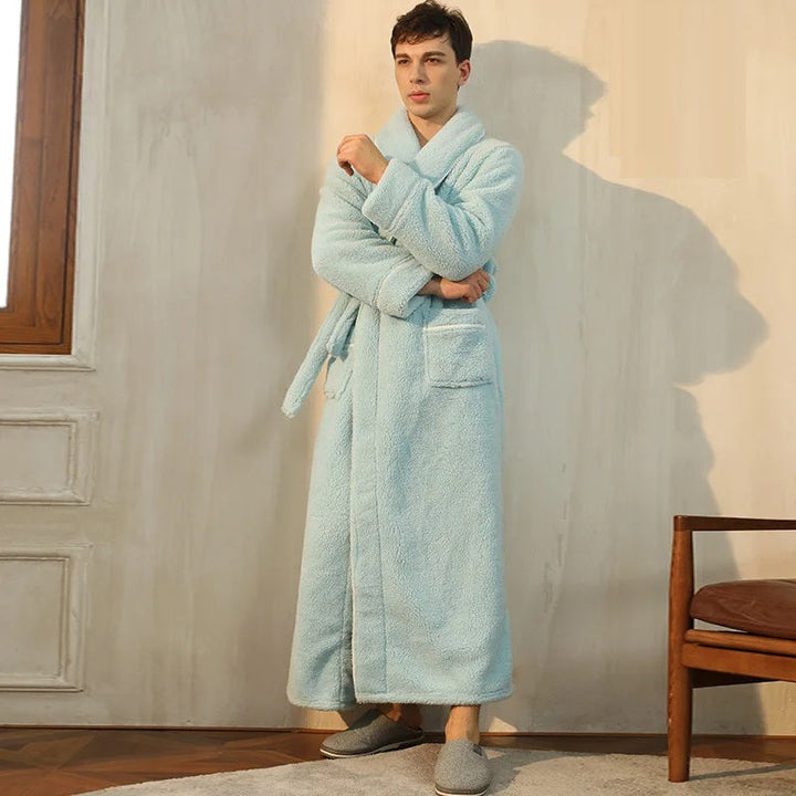Winter Wrap Dressing Gown | Fluffy Dressing Gown with Turn-Down Collar