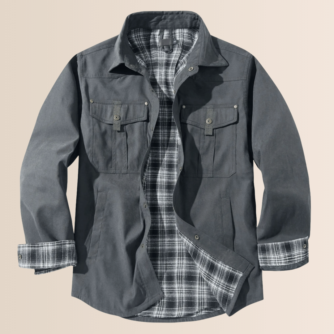 Vintage Flannel Plaid Jacket for Men