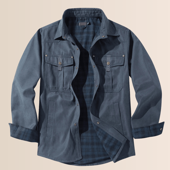 Vintage Flannel Plaid Jacket for Men