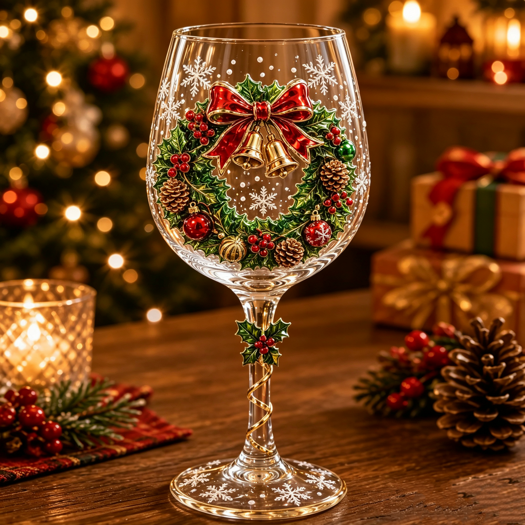 3D Christmas Wine Glasses – Festive Drinking Pleasure with Christmas Charm