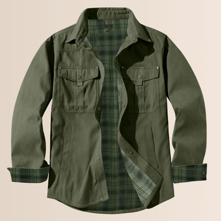Vintage Flannel Plaid Jacket for Men