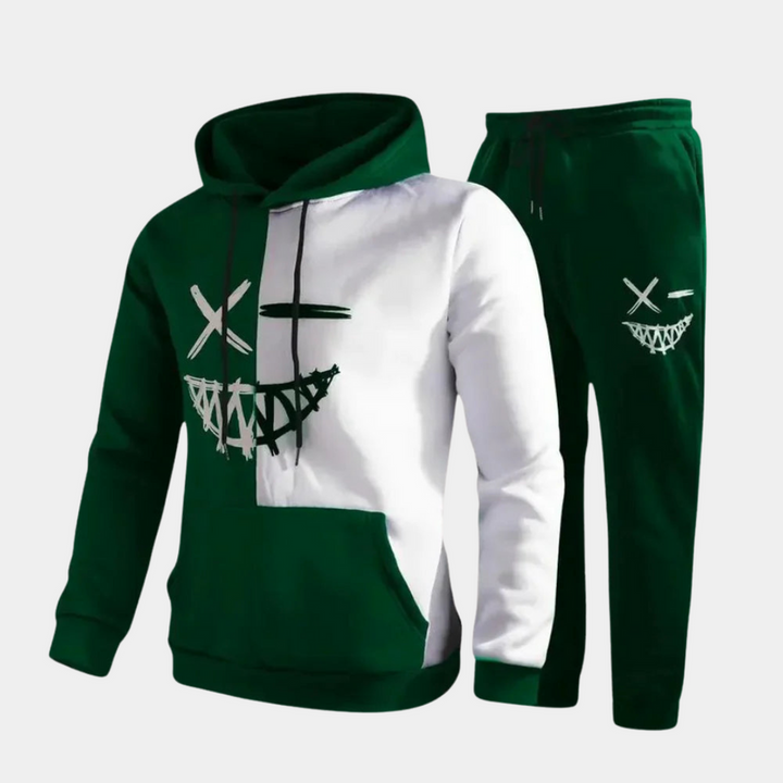 Graphic Hoodie & Jogger Set for Men