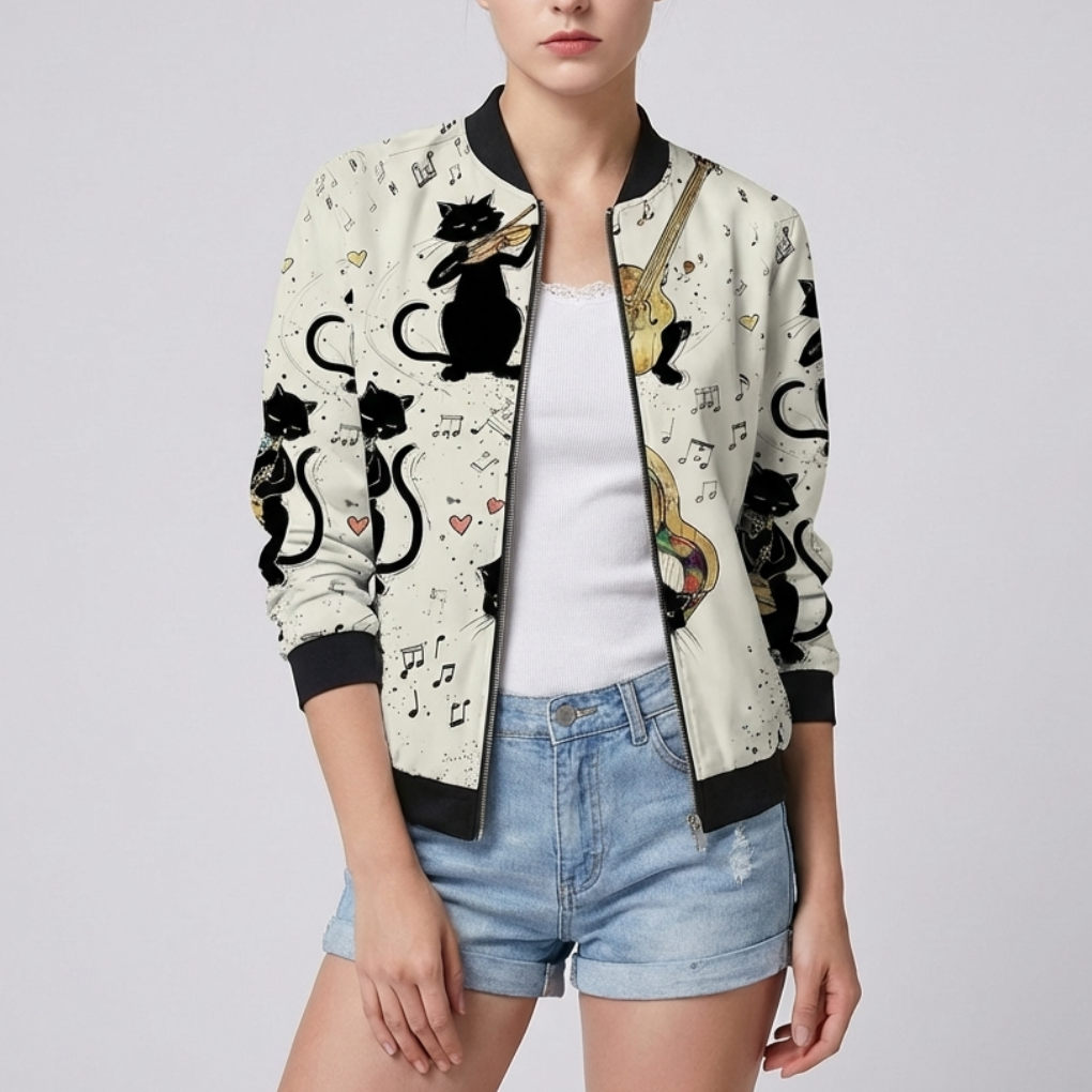 Floral Design with Printed Jacket for Women