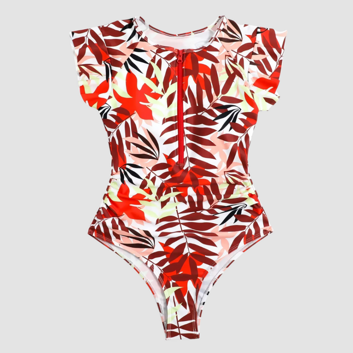 Zipper One-Piece Swimsuit for Women